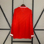 Camisa Retrô Manchester United Manga Longa - 86/88 Vermelho