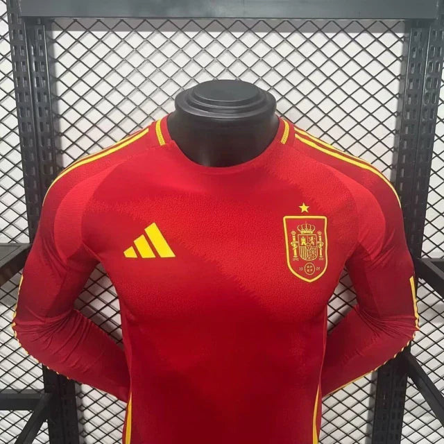 Camisa Espanha Home Manga Comprida 24/25 - Versão Jogador