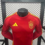 Camisa Espanha Home Manga Comprida 24/25 - Versão Jogador