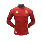 Camisa Espanha Home Manga Comprida 24/25 - Versão Jogador