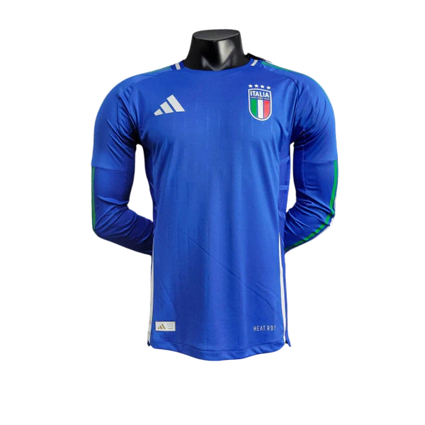Camisa Itália Home Manga Comprida 24/25 - Versão Jogador