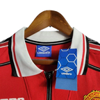Camisa Manchester United Retrô Manga Longa 1998/99 Vermelha
