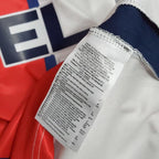 Camisa Paris Saint Germain PSG Retrô Away 98/99 - Retro Masculina - Branco, Azul e Vermelho