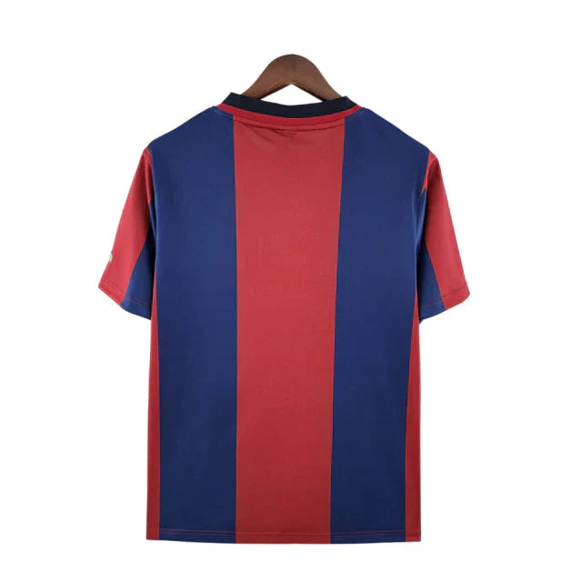Camisa Retrô Barcelona Home 1998/99 Masculino - Azul e Grená