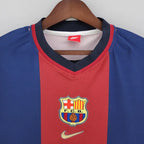 Camisa Retrô Barcelona Home 1998/99 Masculino - Azul e Grená