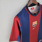 Camisa Retrô Barcelona Home 1998/99 Masculino - Azul e Grená