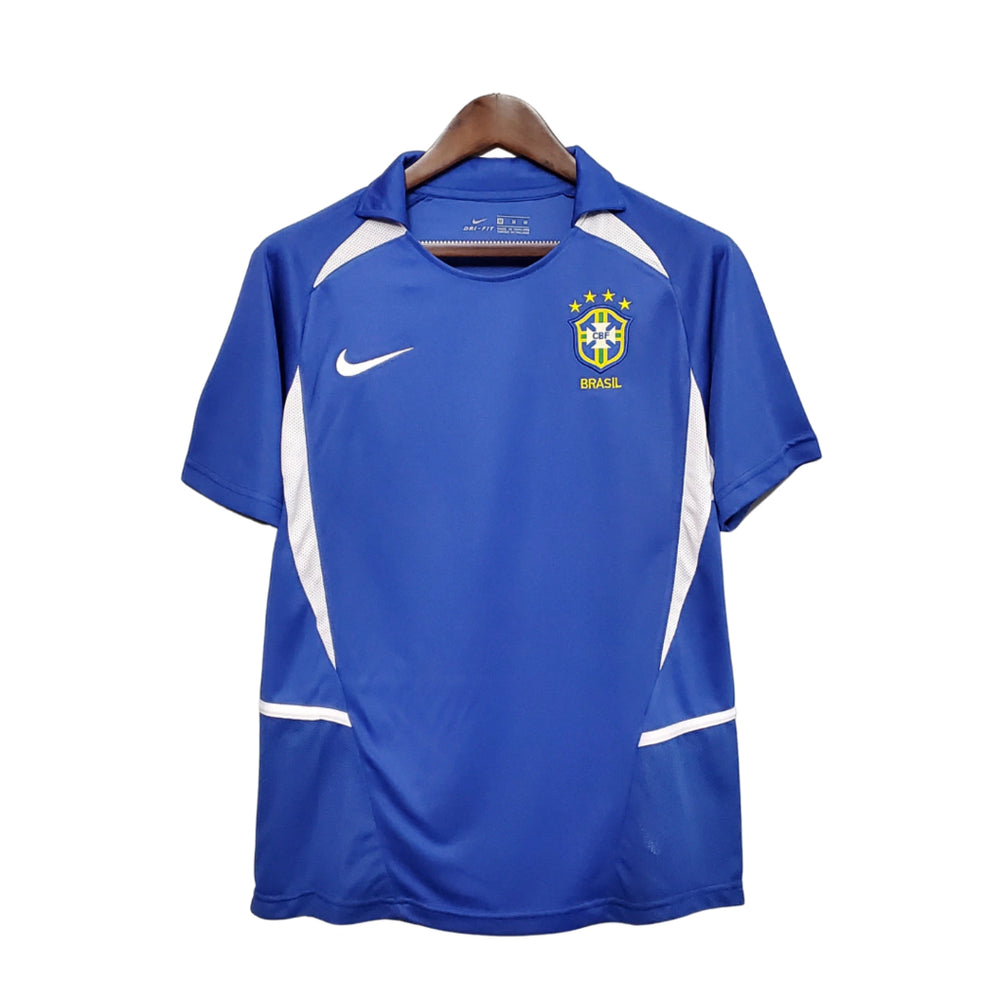 Camisa Retrô 2002 Seleção Brasileira II Masculina - Azul