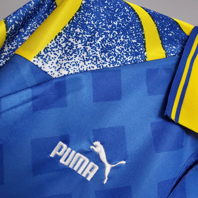 Camisa Retrô Parma 1995/97 Masculino Azul e Amarelo
