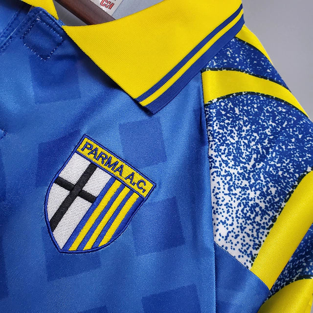Camisa Retrô Parma 1995/97 Masculino Azul e Amarelo