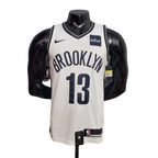 Camisa Regata Brooklyn Nets Branca e Preta - Masculina