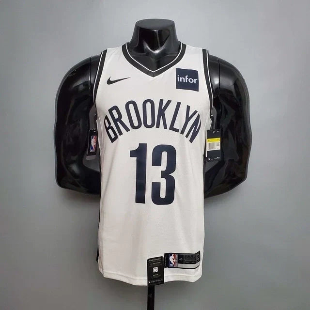 Camisa Regata Brooklyn Nets Branca e Preta - Masculina