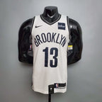 Camisa Regata Brooklyn Nets Branca e Preta - Masculina