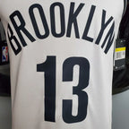 Camisa Regata Brooklyn Nets Branca e Preta - Masculina