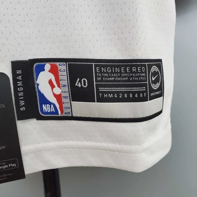 Camisa Regata Brooklyn Nets Branca e Preta - Masculina