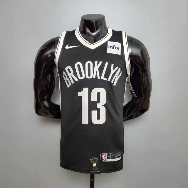 Camisa Regata Brooklyn Nets Preta e Branca - Masculina