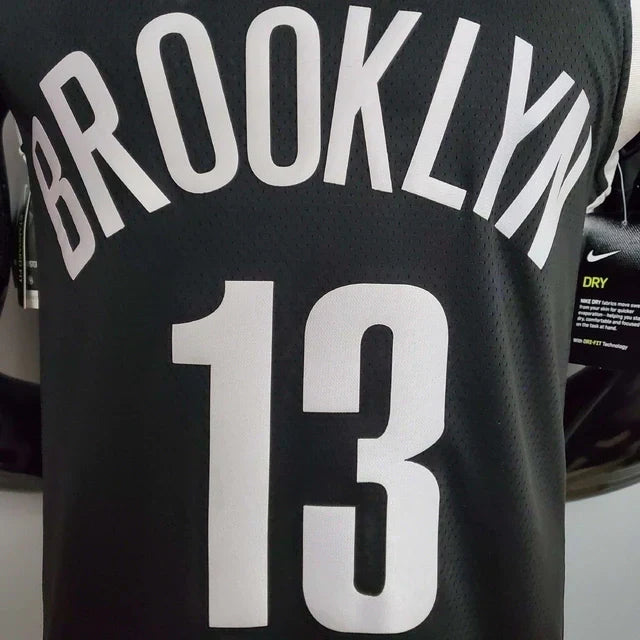 Camisa Regata Brooklyn Nets Preta e Branca - Masculina