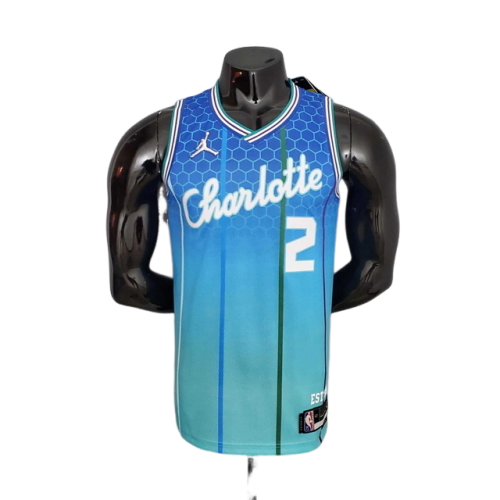 Camisa Regata Charlotte Hornets Azul Clara - Masculina