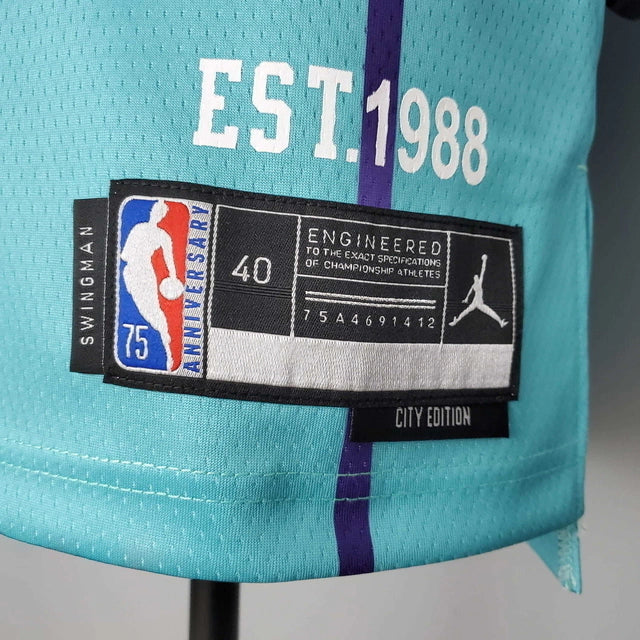 Camisa Regata Charlotte Hornets Azul Clara - Masculina