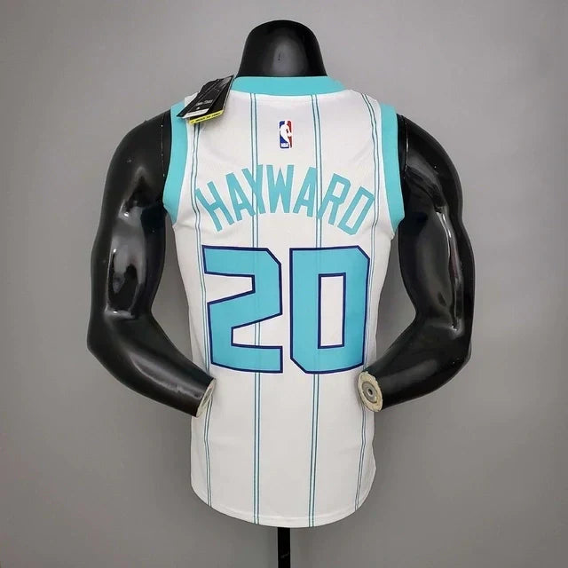 Camisa Regata Charlotte Hornets Branca e Azul - Jordan - Masculina