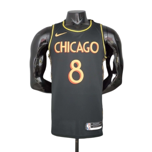 Camisa Regata Chicago Bulls Preta e Amarela - Masculina