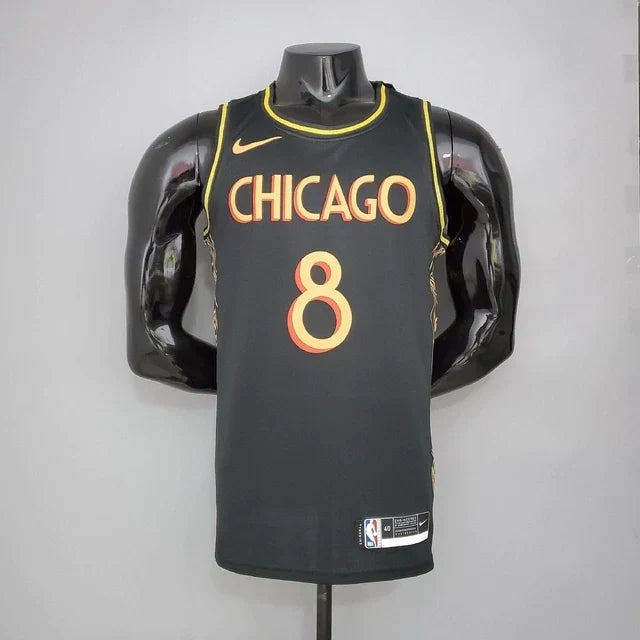Camisa Regata Chicago Bulls Preta e Amarela - Masculina