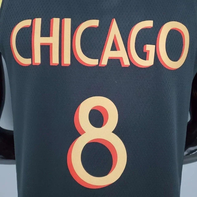 Camisa Regata Chicago Bulls Preta e Amarela - Masculina