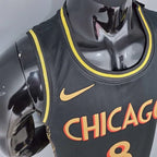 Camisa Regata Chicago Bulls Preta e Amarela - Masculina