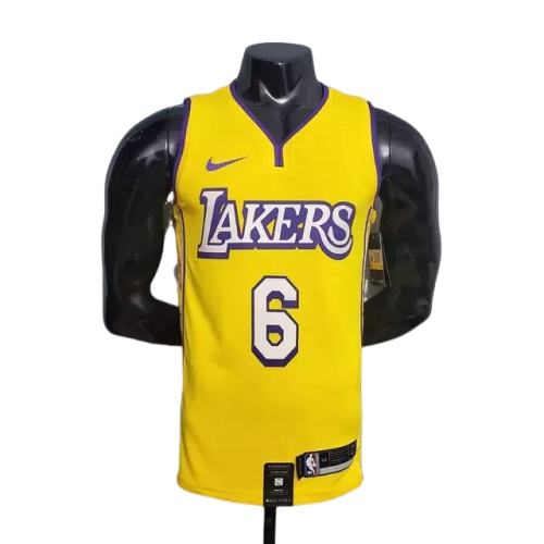 Camisa Regata Los Angeles Lakers Amarela - Masculina Gola V
