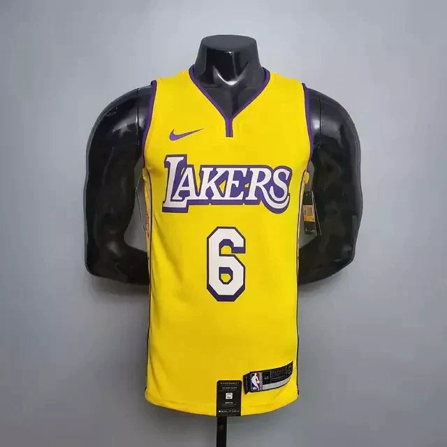 Camisa Regata Los Angeles Lakers Amarela - Masculina Gola V