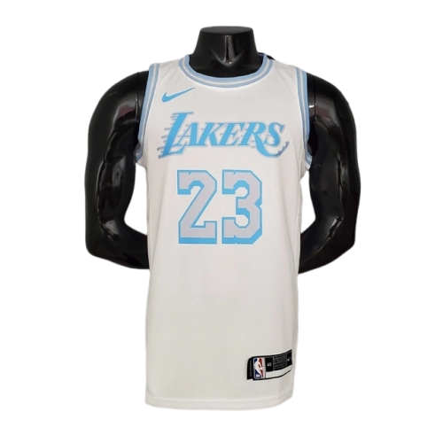 Camisa Regata Los Angeles Lakers Branca Crew Neck - Masculina