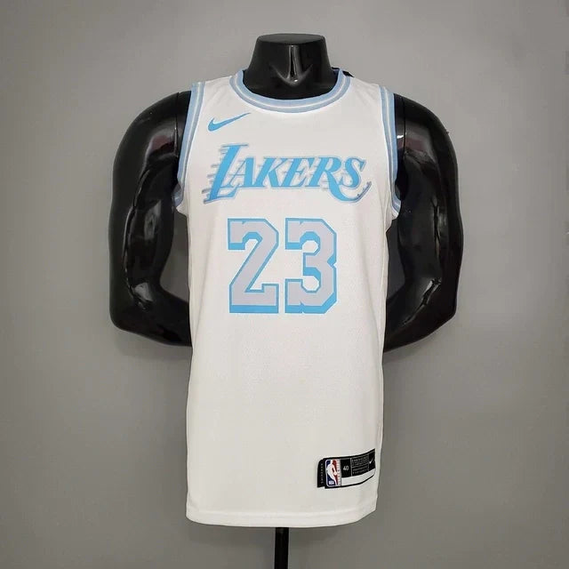 Camisa Regata Los Angeles Lakers Branca Crew Neck - Masculina