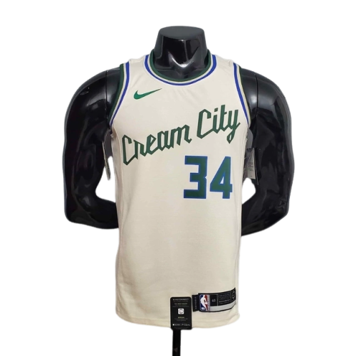 Camisa Regata NBA Milwaukee Bucks Bege - Masculina
