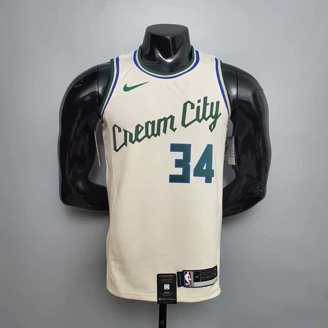 Camisa Regata NBA Milwaukee Bucks Bege - Masculina