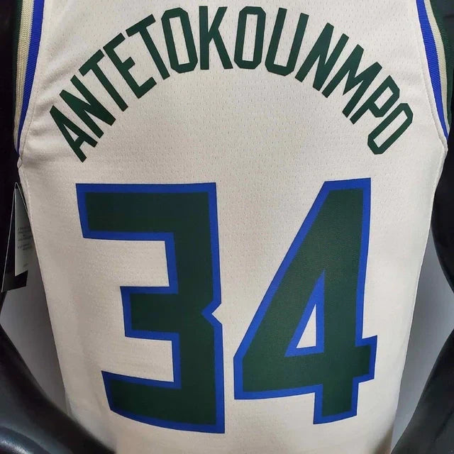 Camisa Regata NBA Milwaukee Bucks Bege - Masculina