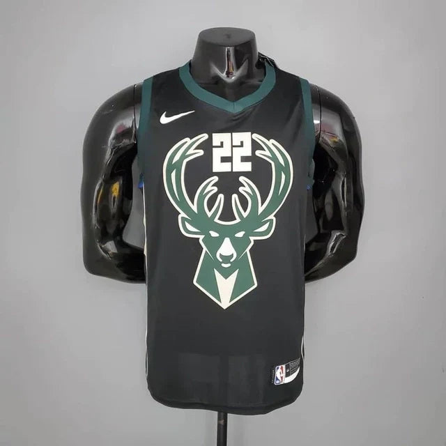 Camisa Regata NBA Milwaukee Bucks Preta - Masculina