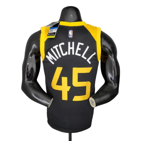 Camiseta Regata Utah Jazz Preta e Amarela - Masculina