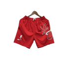 Shorts NBA Miami Heat 23/24 Casual - Vermelho - Branco - Preto