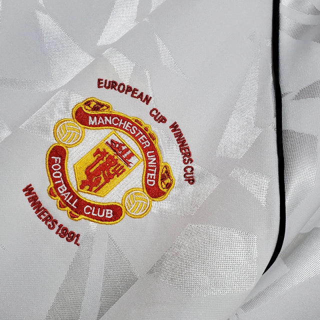 Camisa Manchester United Retrô 1991 Branca