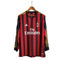 Camisa I Milan 2013/14 - Retrô Manga Longa- Vermelho