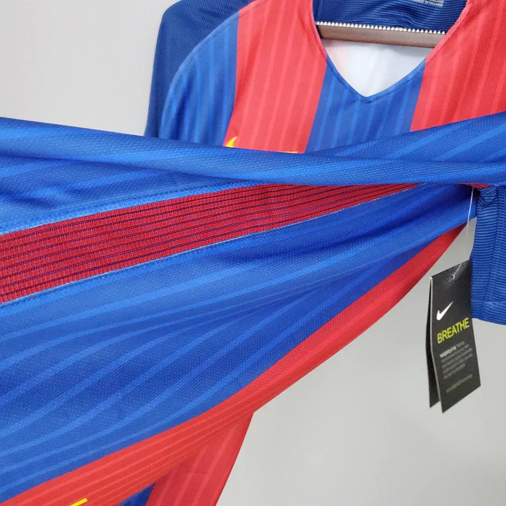 Camisa Retrô Barcelona I Home 2016/17 Masculino Azul Grená