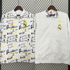 Jaqueta Corta Vento Real Madrid Dupla Face 2023/24 - Branco