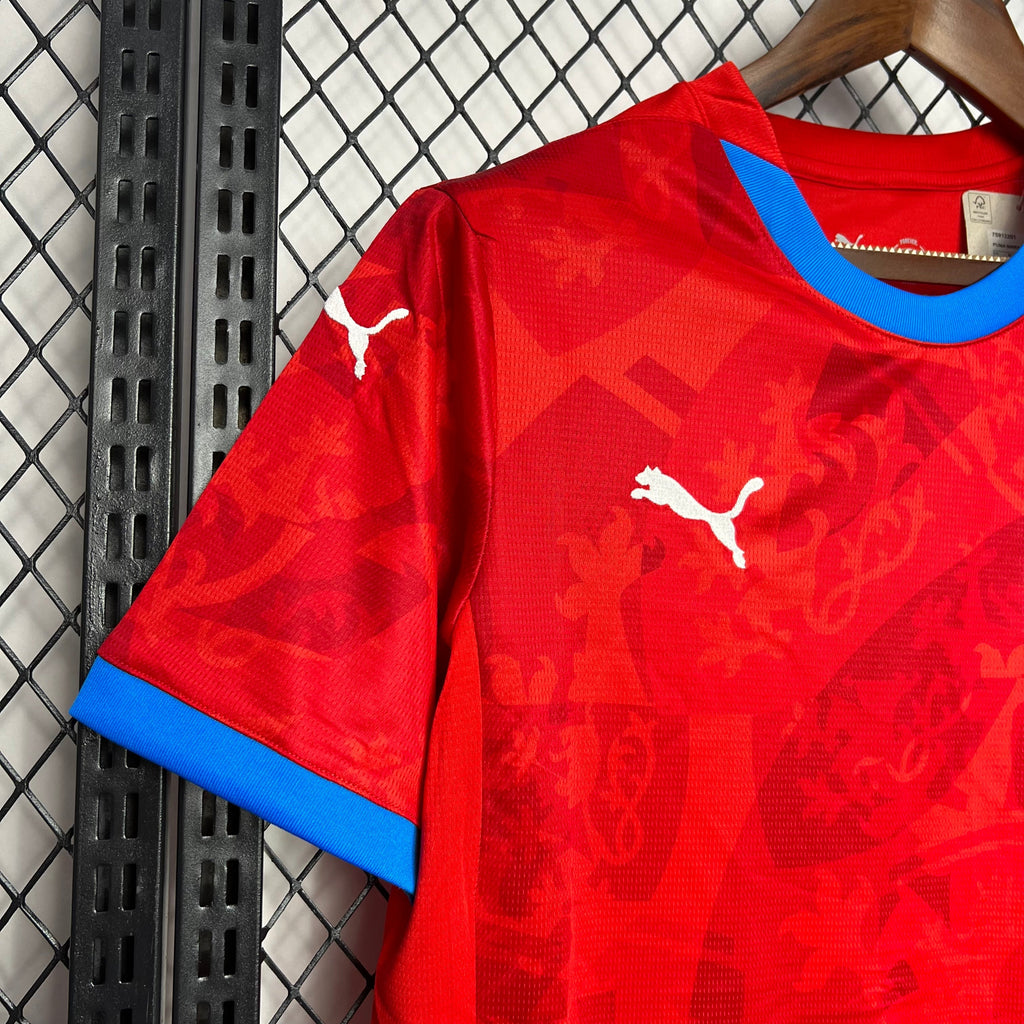 Camisa República Tcheca Home 24/25 - Torcedor Masculina Lançamento