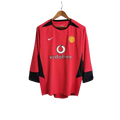 Camisa Retrô Manchester United Manga Longa 2004/06 Masculino Vermelho