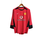 Camisa Retrô Manchester United Manga Longa 2004/06 Masculino Vermelho