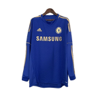 Camisa Retrô Chelsea Manga Longa - 12/13 Azul