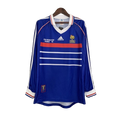 Camisa Retrô Seleção França Manga Longa - 1998 Azul