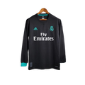 Camisa Retrô Real Madrid Manga Longa II 2017/18 Retrô Preto