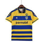 Camisa Retrô Parma I Champion 1999/00 Masculino Amarelo e Azul