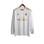 Camisa Real Madrid I Home 2019/20 Retrô Manga Longa Masculina - Branco