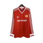 Camisa Retrô Manchester United Manga Longa - 86/88 Vermelho